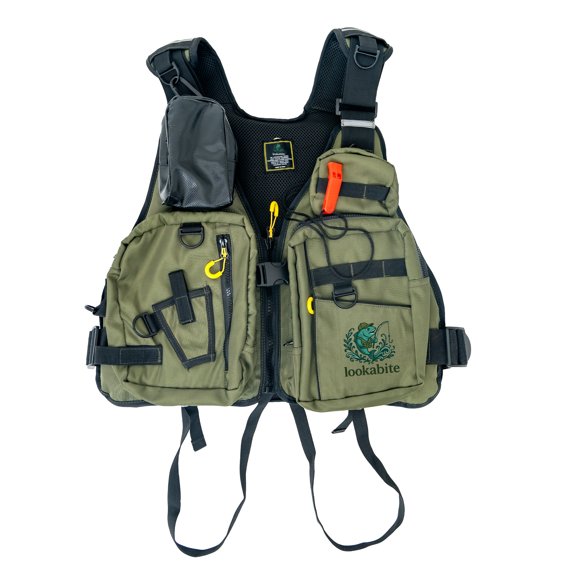 Lookabite All-in-One Multi-Pocket Fishing Vest Jacket for Anglers